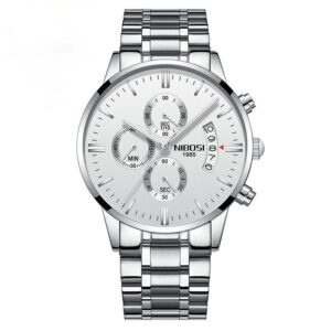 NIBOSI WHITE FACE WATCH