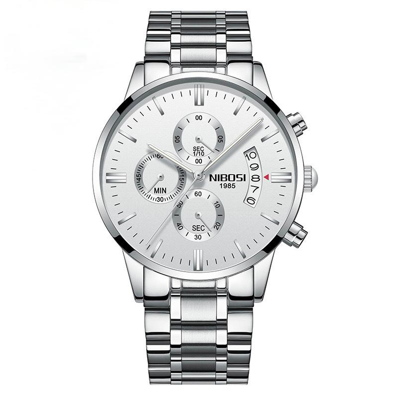 NIBOSI WHITE FACE WATCH