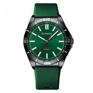 CURREN GREEN SILICONE STRAP WATCH