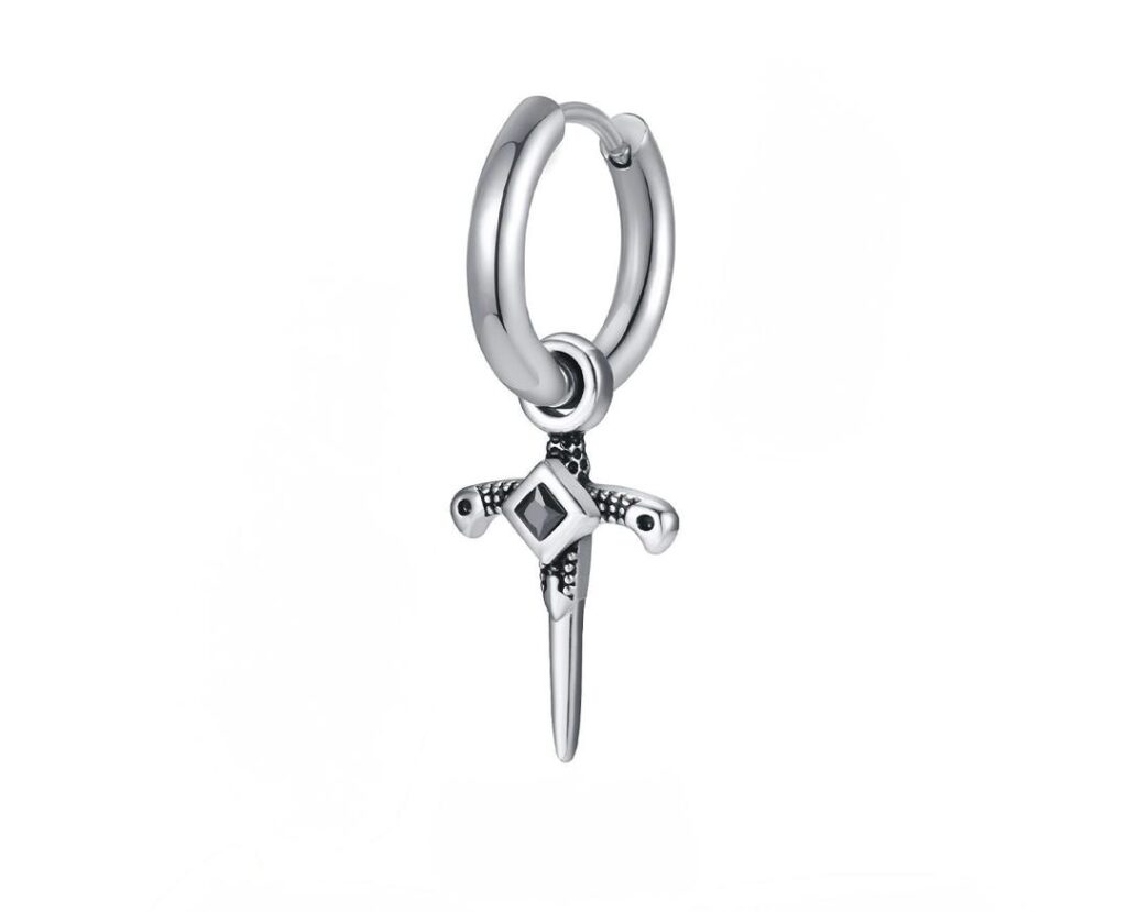 CROSS DROP EARRING