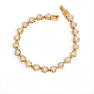 STONED BRACELET LOVE SHAPED