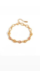 PINK LINK BRACELET GOLD