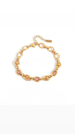 PINK LINK BRACELET GOLD
