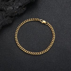 CUBAN BRACELET 5MM 18CM GOLD