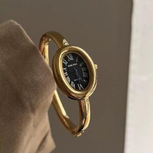 SUNLIFEX GOLD WATCH BLACK FACE