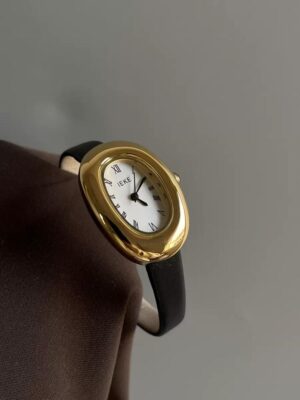 IEKE BLACK LEATHER WATCH