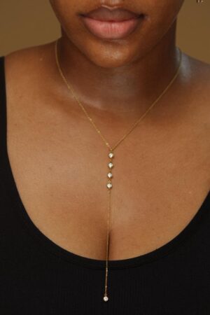 Lariat Necklace ( Styled in two ways)